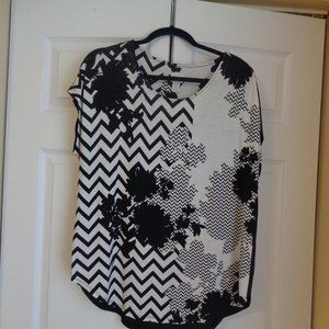 Chico's Chevron & Floral Blouse